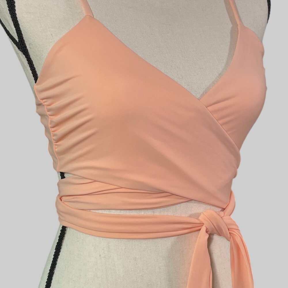 Mara Hoffman Orange Bikini Set with Wrap Style and High-Waisted Design - Picture 9 of 16